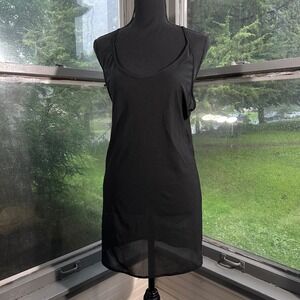 Tehen Black Mini Dress Sleeveless Sheer Cover Up Size‎ 2 *see description